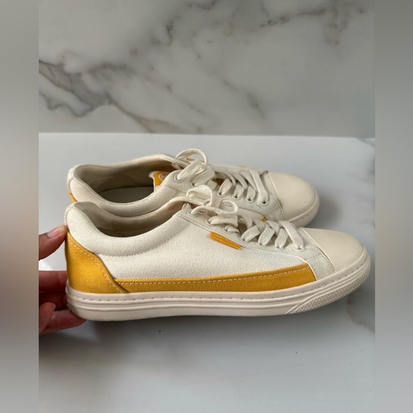 Tory Burch Yellow and Ivory Sneakers - Picture 5 of 12